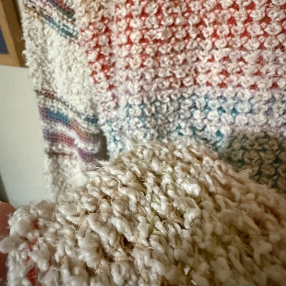 Free‎ People Sit Next to Me Multicolor Knit Hoodie Sz XS